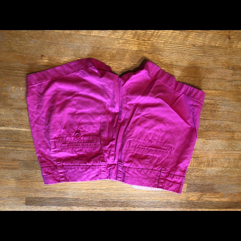 Pink j. Crew chino shorts